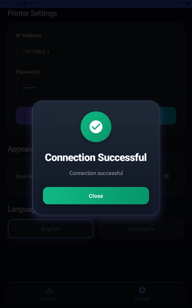 iPhone app interface